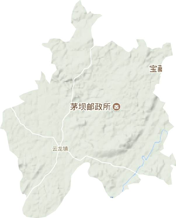 云龙镇地形地图