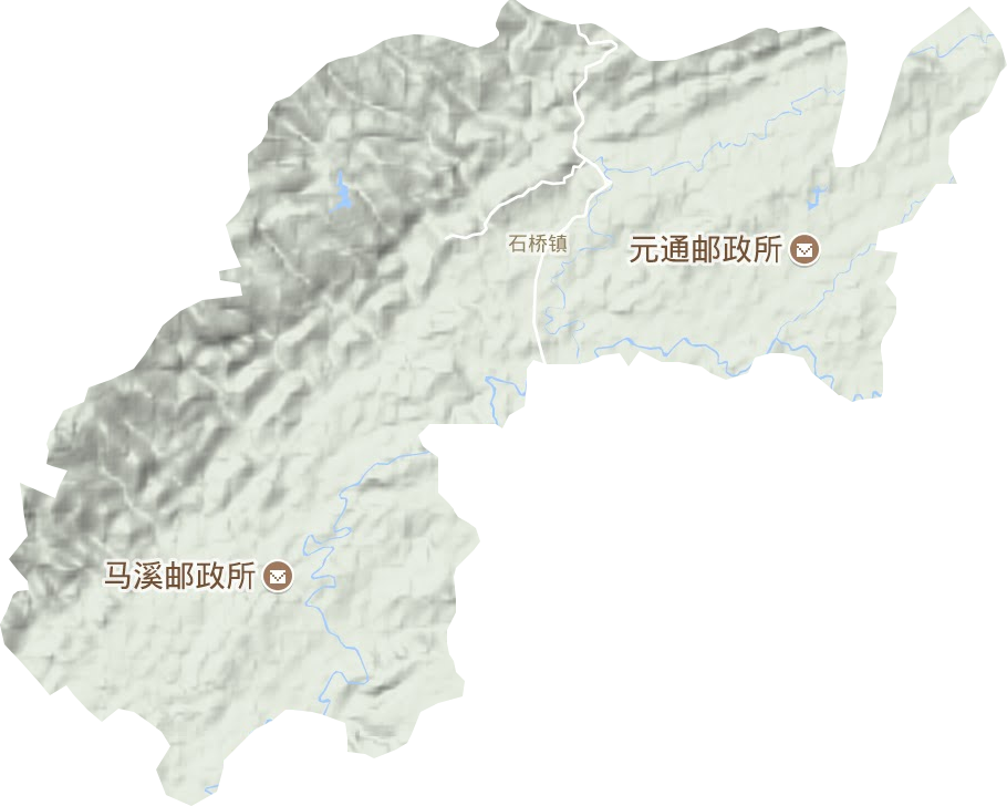 石桥镇地形地图