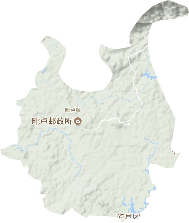 毗卢镇地形地图