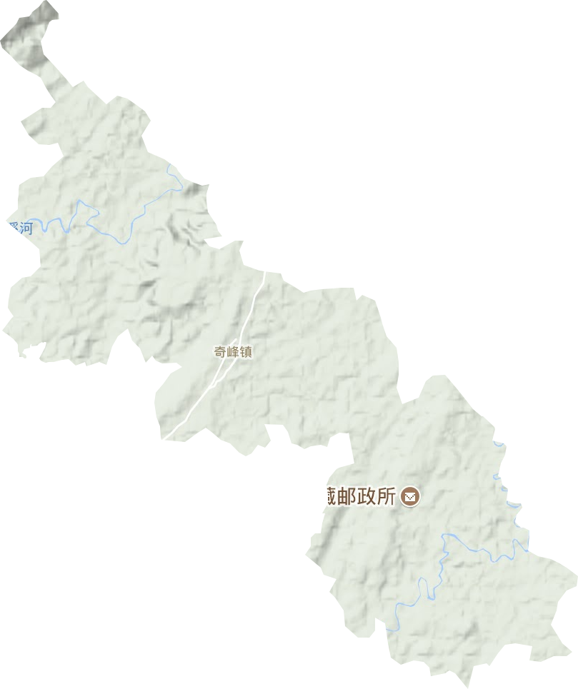 奇峰镇地形地图
