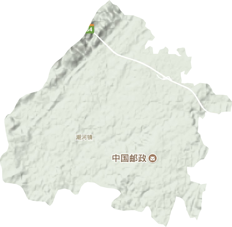 潮河镇地形地图