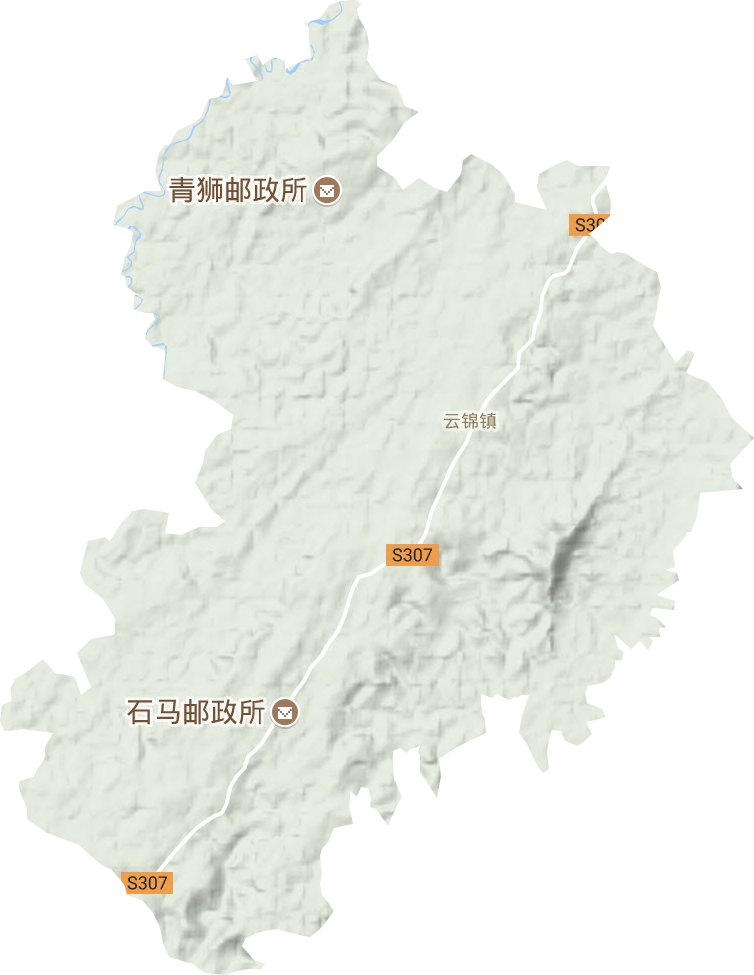 云锦镇地形地图