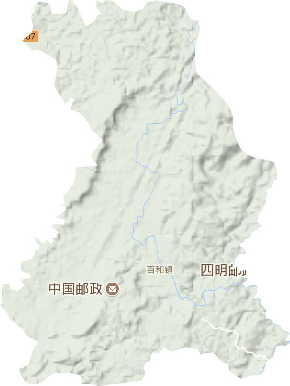 百和镇地形地图