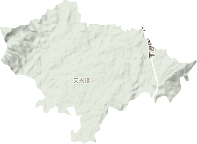 天兴镇地形地图