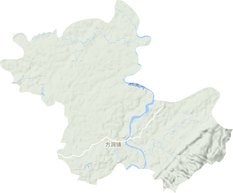 方洞镇地形地图