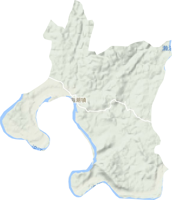 海潮镇地形地图