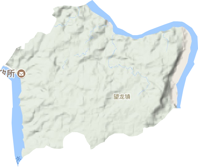 望龙镇地形地图
