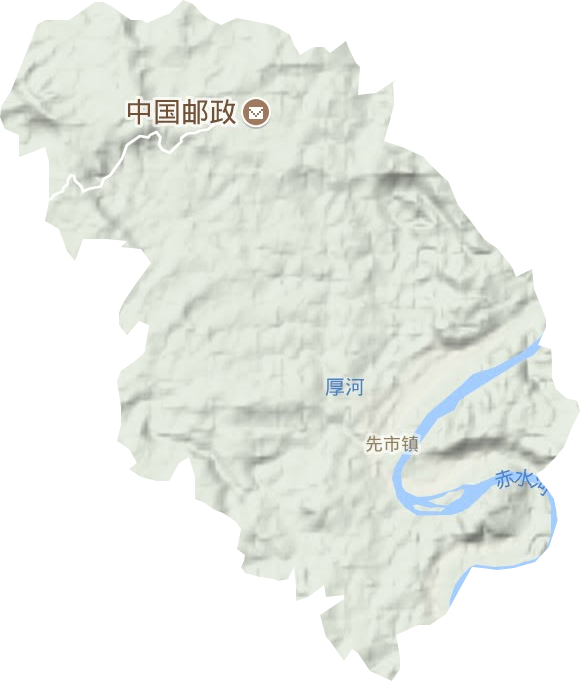 先市镇地形地图