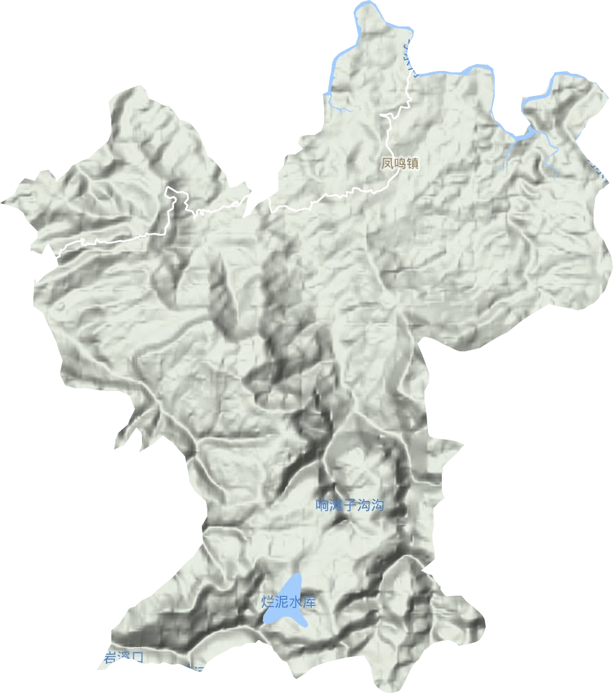 凤鸣镇地形地图
