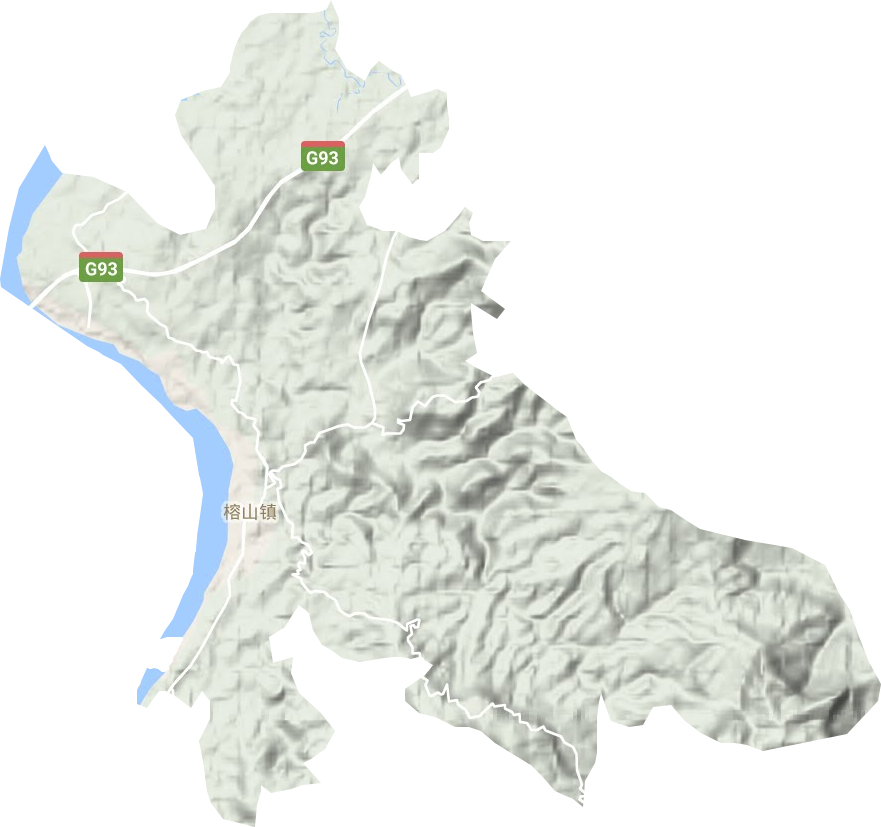 榕山镇地形地图