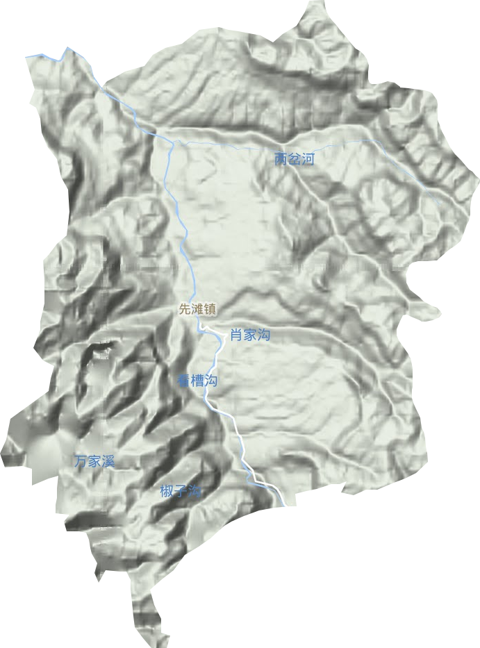 先滩镇地形地图