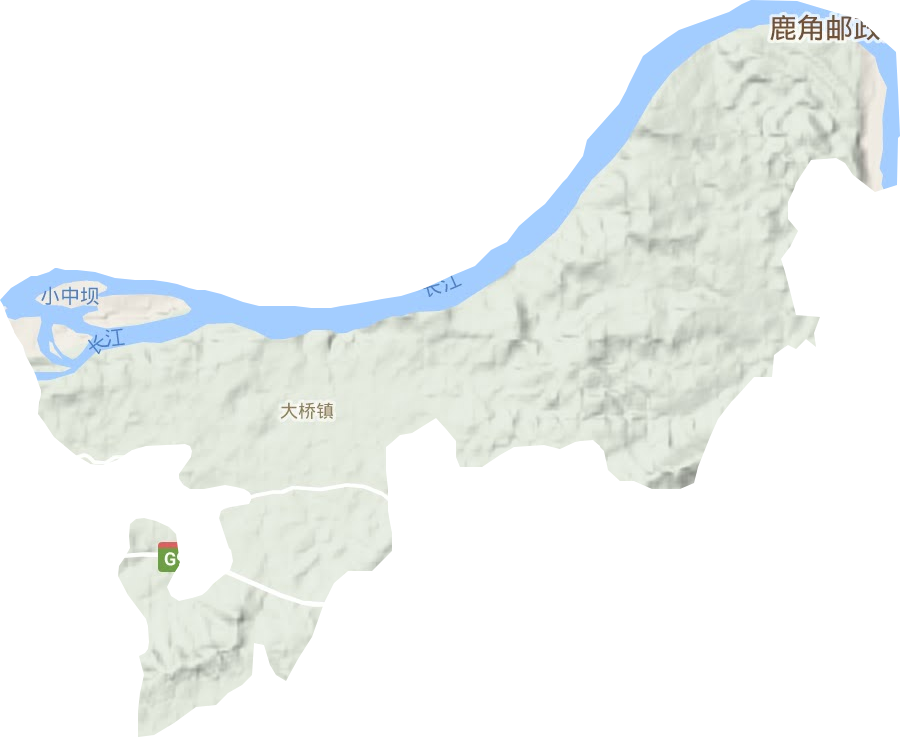 大桥镇地形地图