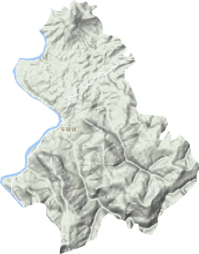 车辋镇地形地图