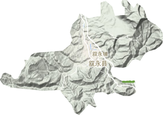 叙永镇地形地图