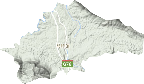 马岭镇地形地图