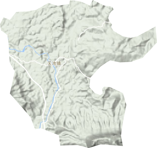 天池镇地形地图