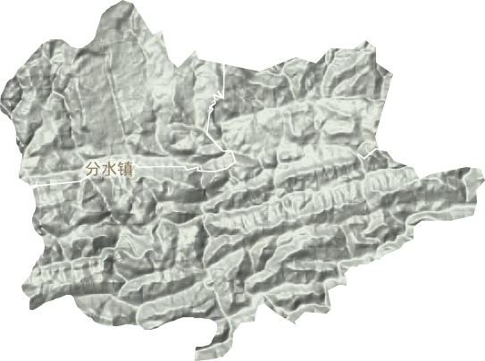 分水镇地形地图