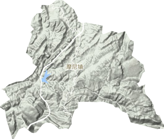 摩尼镇地形地图