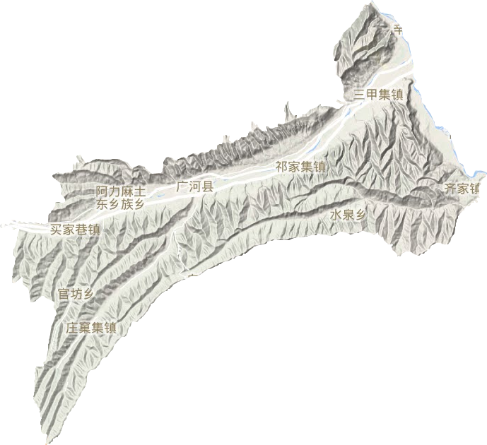 广河县地形地图