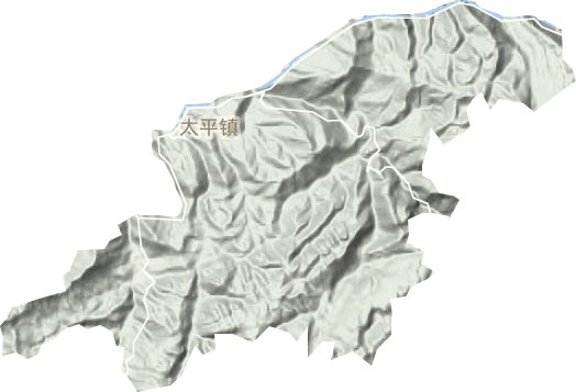 太平镇地形地图