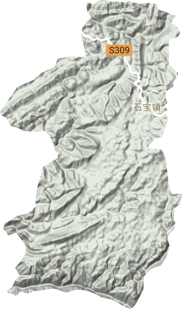 石宝镇地形地图