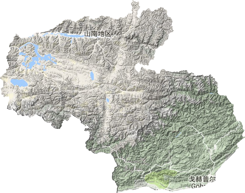 山南市地形地图