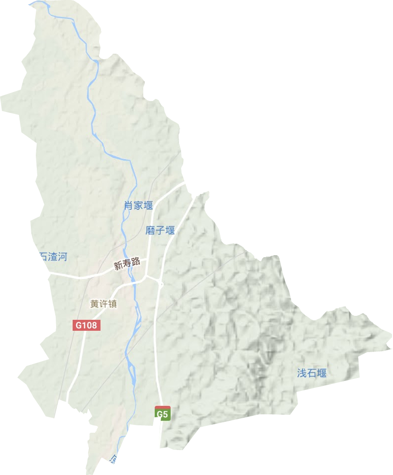 黄许镇地形地图