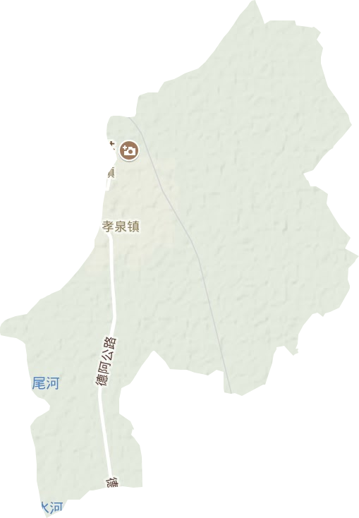 孝泉镇地形地图