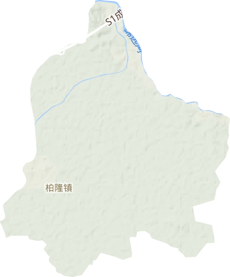 柏隆镇地形地图