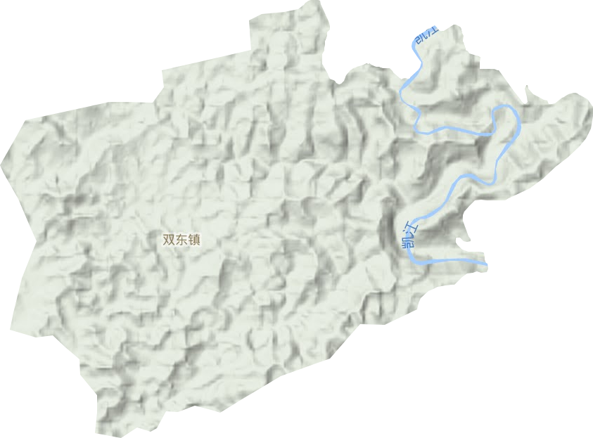 双东镇地形地图