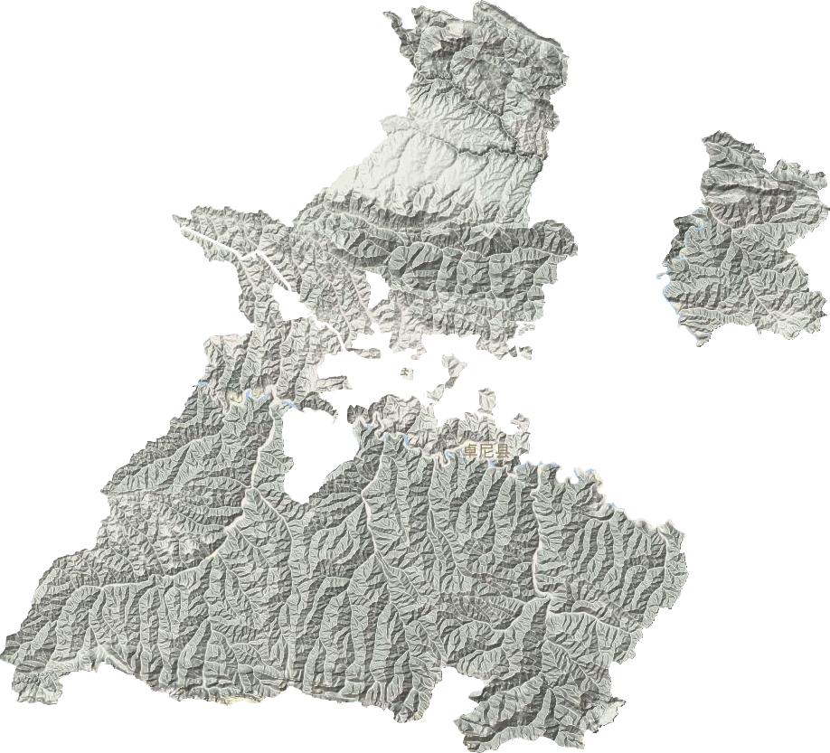 卓尼县地形地图