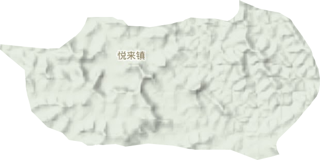悦来镇地形地图