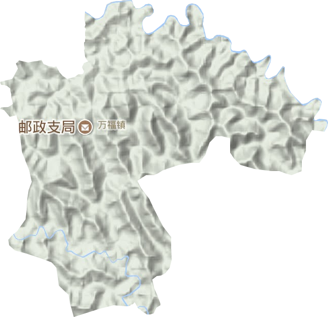 万福镇地形地图