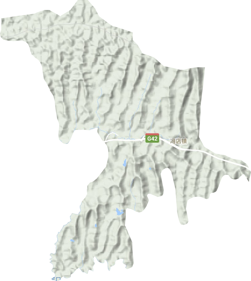 冯店镇地形地图