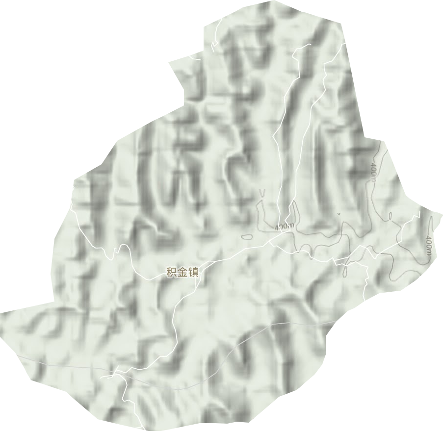 积金镇地形地图