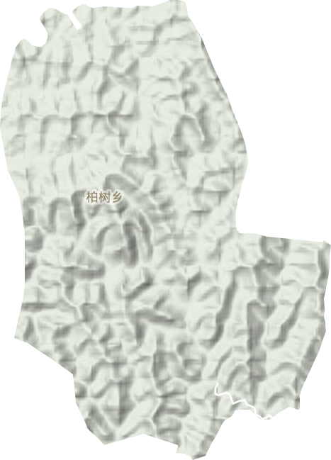 柏树乡地形地图