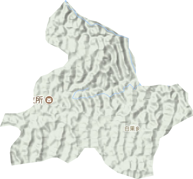 白果乡地形地图