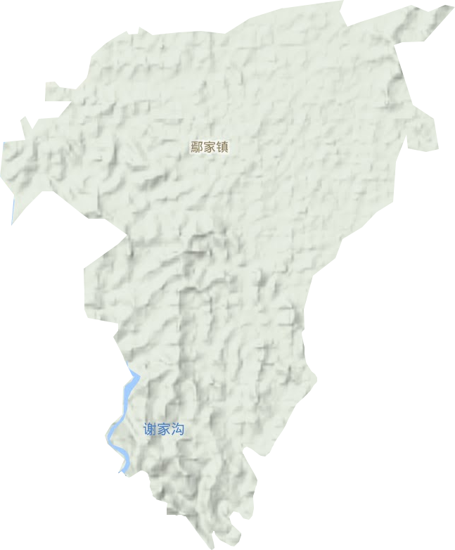 鄢家镇地形地图