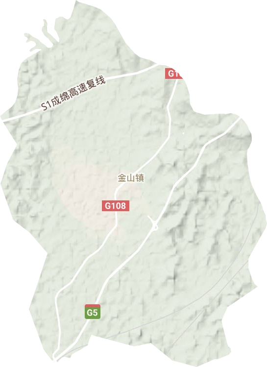 金山镇地形地图