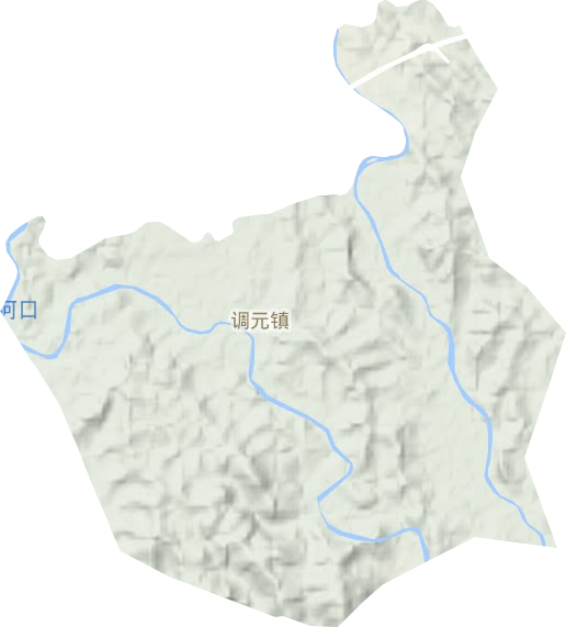 调元镇地形地图