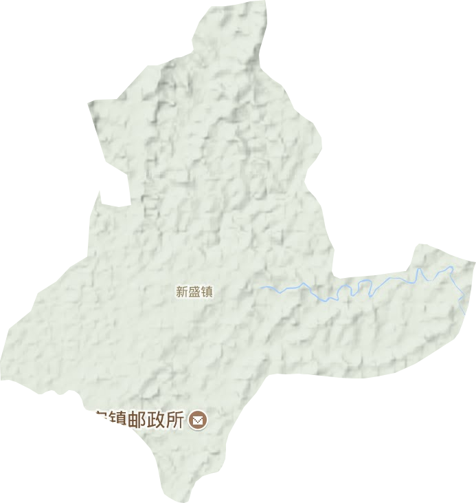 新盛镇地形地图