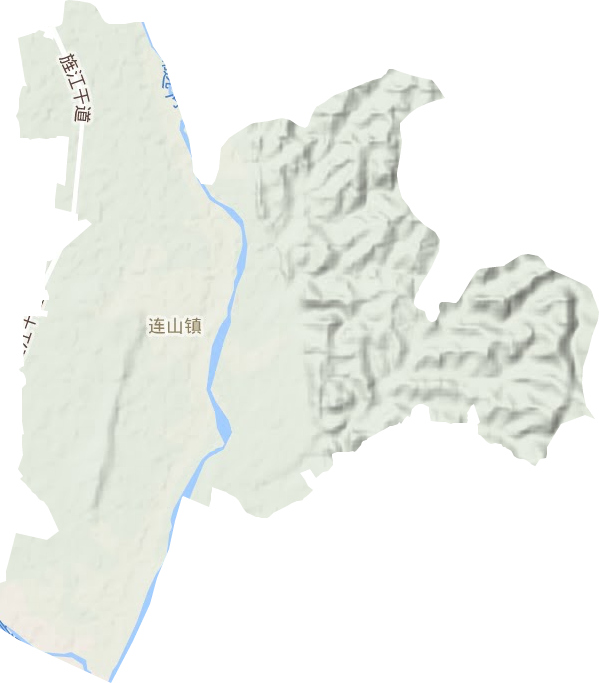 连山镇地形地图