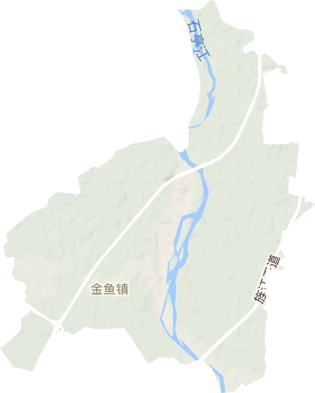 金鱼镇地形地图