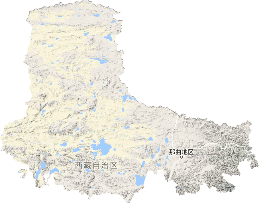 那曲市地形地图