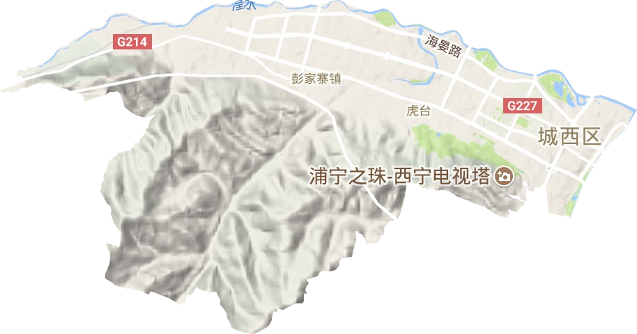 城西区地形地图