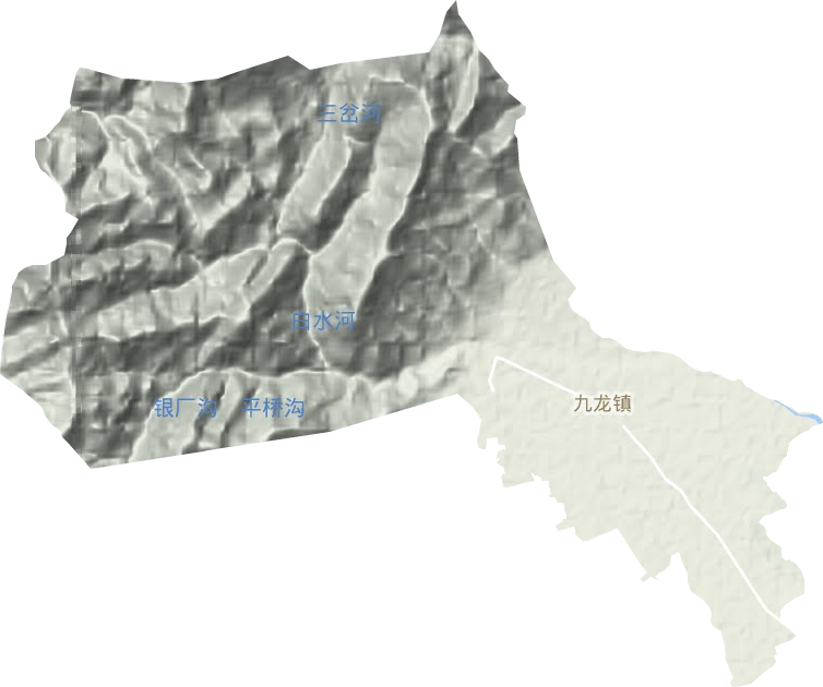 九龙镇地形地图