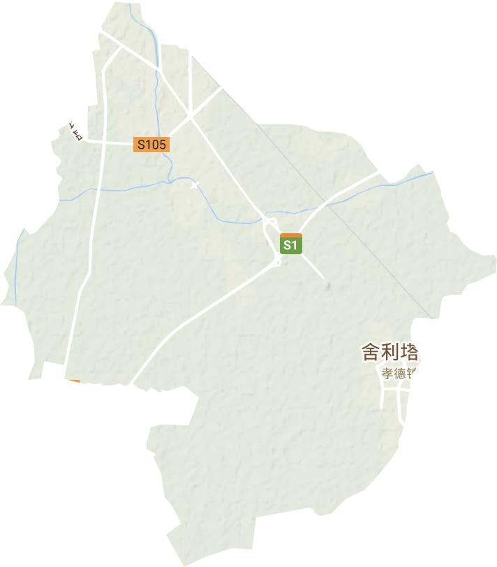孝德镇地形地图