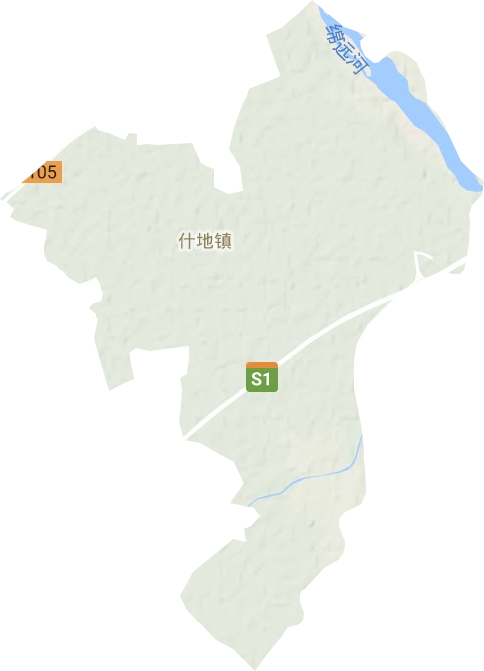 什地镇地形地图