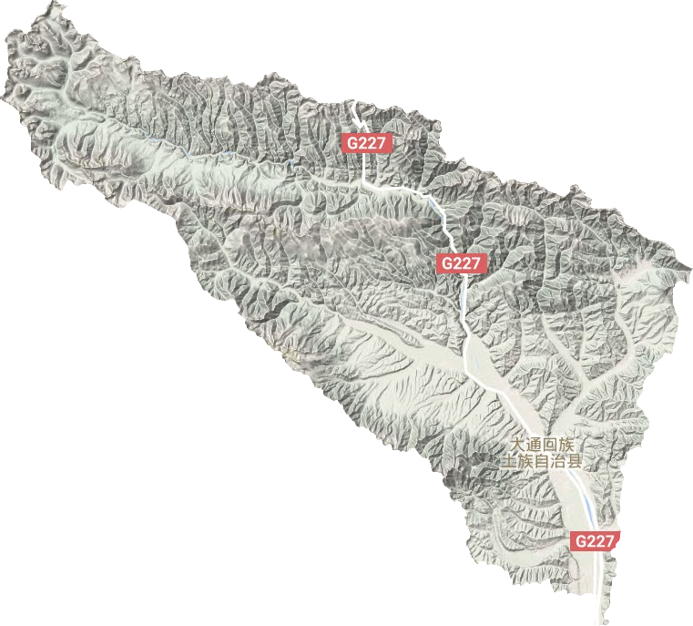 大通县地形地图