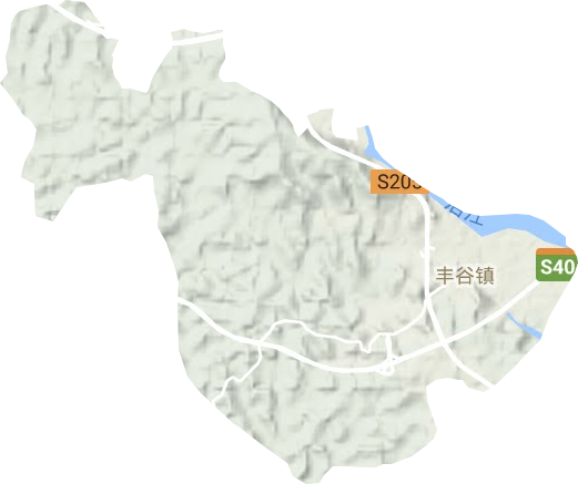 丰谷镇地形地图